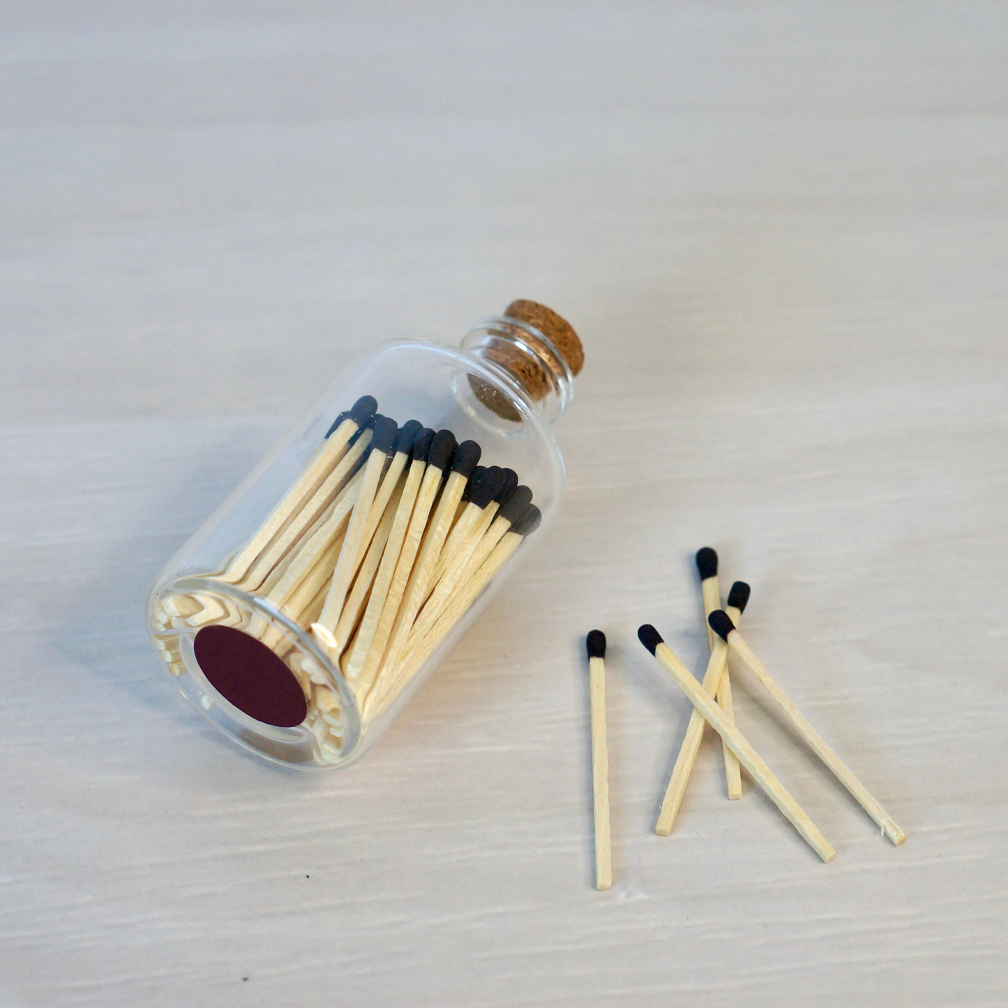 Black Tip Small Safety Matches - Apothecary Jar