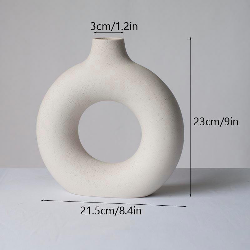 White Circular Nordic Vase