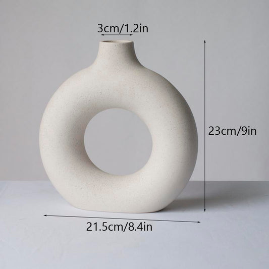 White Circular Nordic Vase